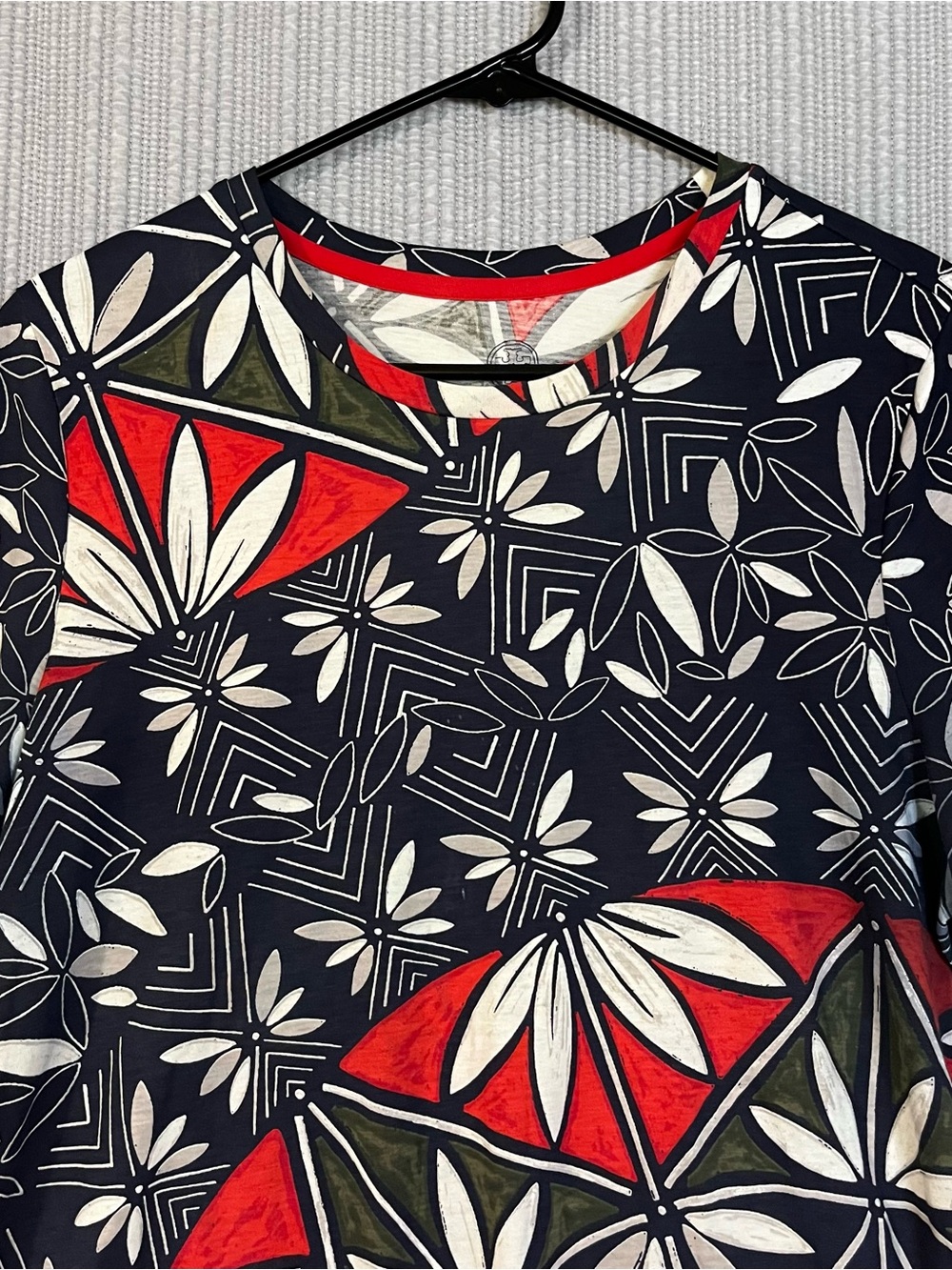 Tory Burch Acoma Pottery Tee Shirt Pima Cotton Large - Picture 3 of 9